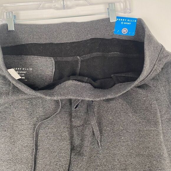 Mens Perry Ellis Sport Jogger Pants Caviar Heather Size XL UPF 50+ 3 Pockets New - Picture 9 of 15